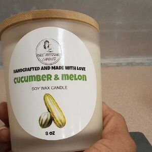 Cucumber & Melon Soy Wax Candle - White